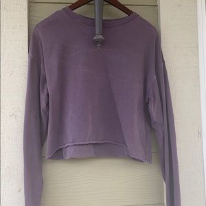 RESERVED Joah brown purple crop long sleeve
